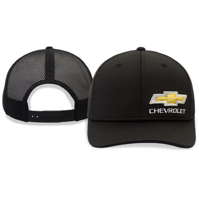 Chevrolet Gold Bowtie Jersey Mesh Hat / Cap