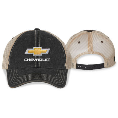Chevrolet Gold Bowtie Legacy Old Favorite Trucker Hat / Cap