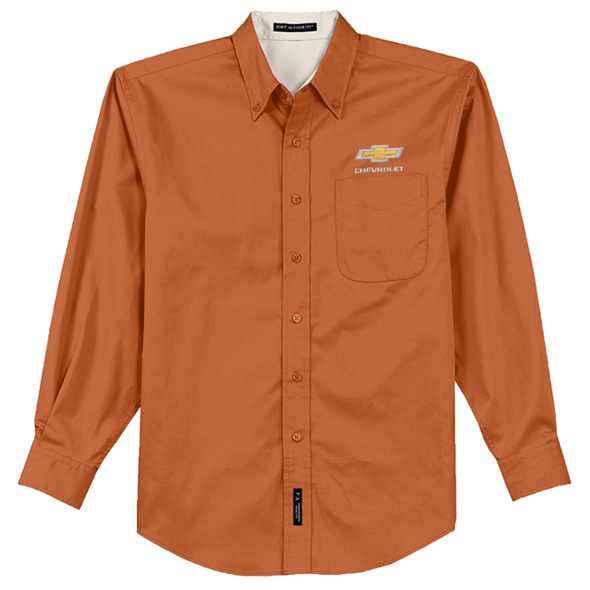 chevrolet-gold-bowtie-long-sleeve-easy-care-shirt