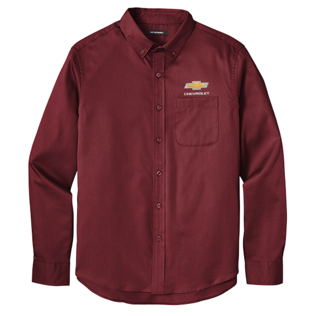 chevrolet-gold-bowtie-superpro-react-long-sleeve-twill-shirt