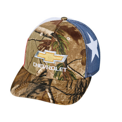 Chevrolet Gold Bowtie Texas Flag Camo Hat / Cap