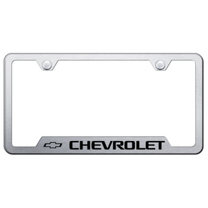 Chevrolet License Plate Frame - Brushed Stainless Steel
