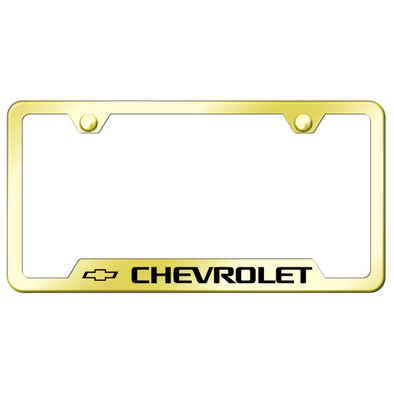 Chevrolet License Plate Frame - Gold Stainless Steel
