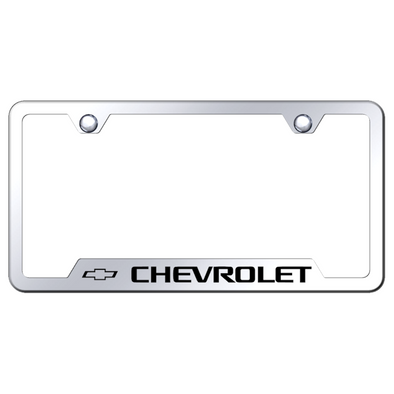 Chevrolet License Plate Frame - Mirrored Stainless Steel