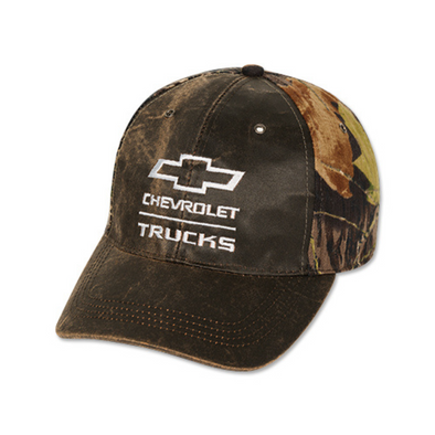 Chevrolet Trucks Leather Camo Hat / Cap