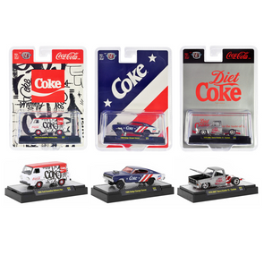 "Coca-Cola" Set of 3 pieces Limited Edition 1/64 Diecast Model Cars