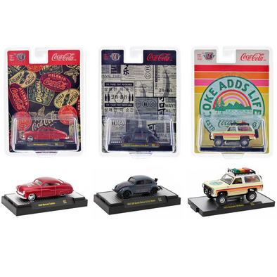 "Coca-Cola" Set of 3 pieces Release 37 Limited Edition 1/64 Diecast Model Cars