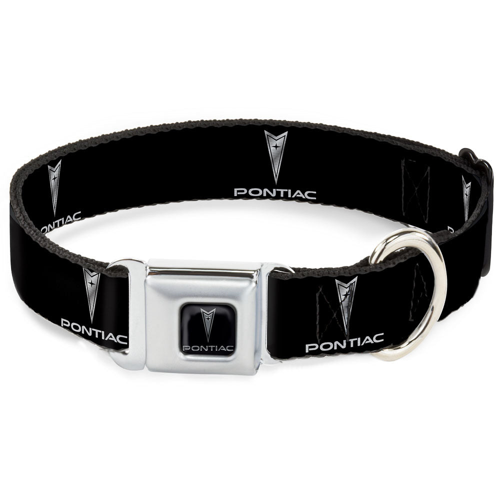 Pontiac Black & Silver Seatbelt Buckle Collar