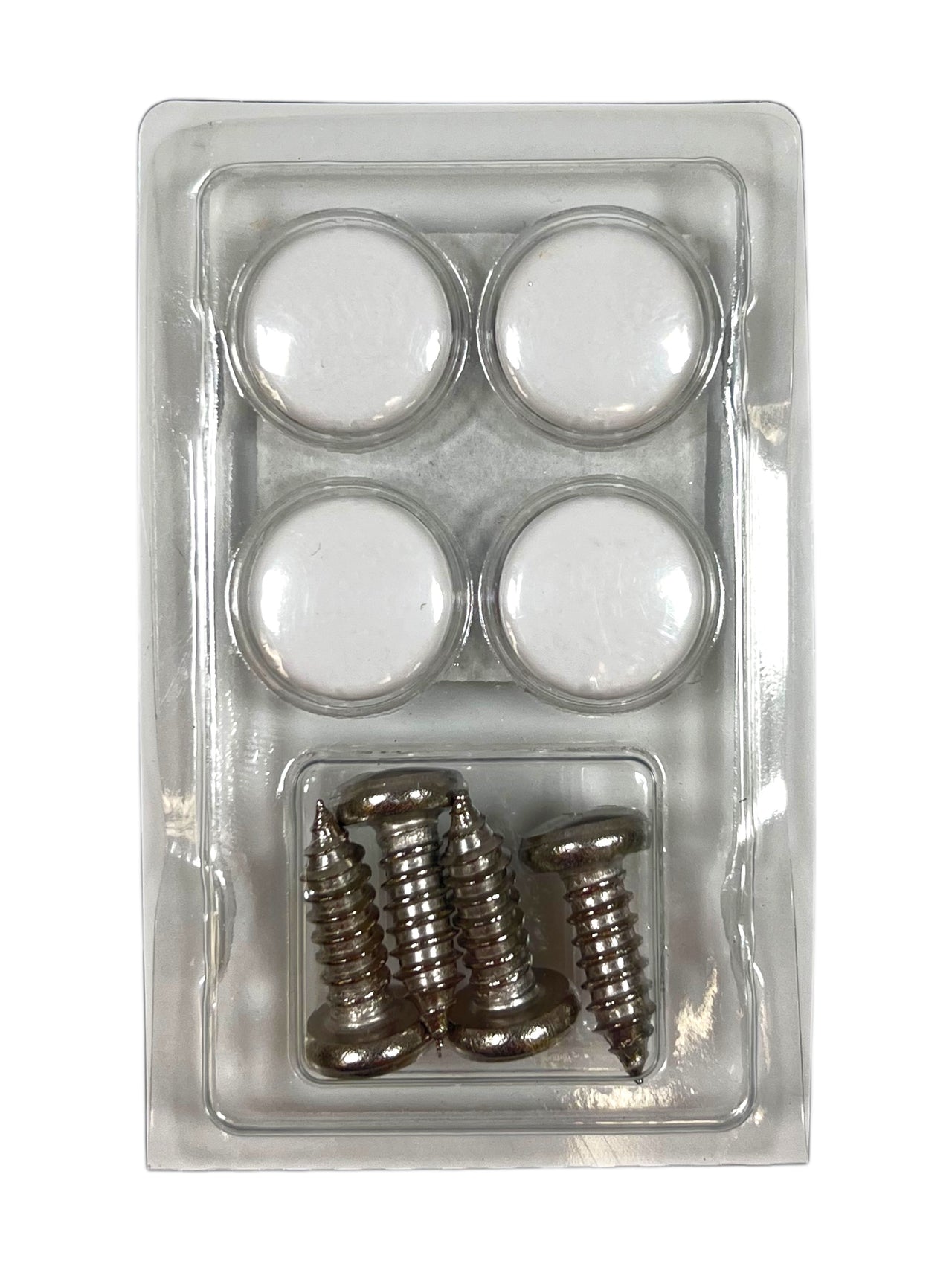 License Plate/Frame Generic Bolt Kit White (4 Piece)