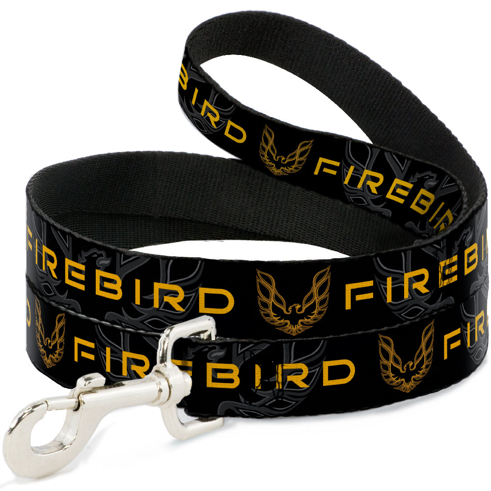 Pontiac Firebird Logo Black & Gold Dog Leash
