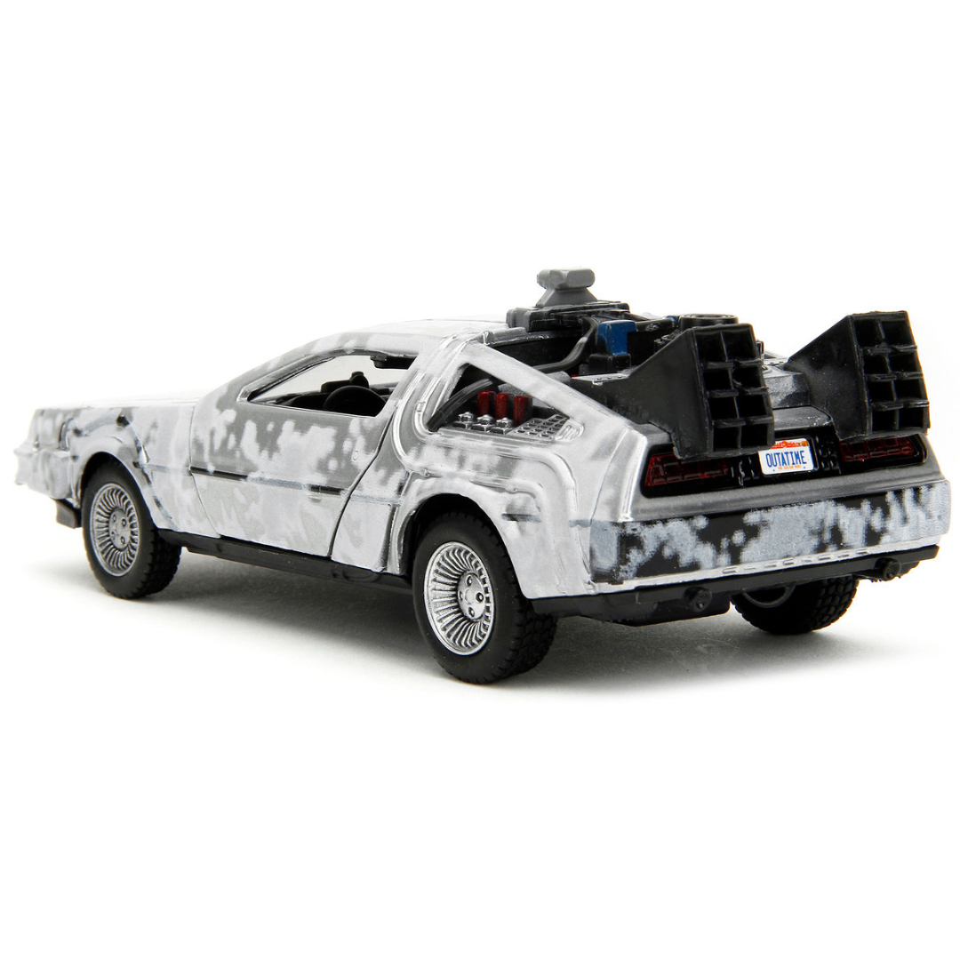 dmc-delorean-time-machine-frost-version-back-to-the-future-1985-1-32-diecast-model-car-by-jada