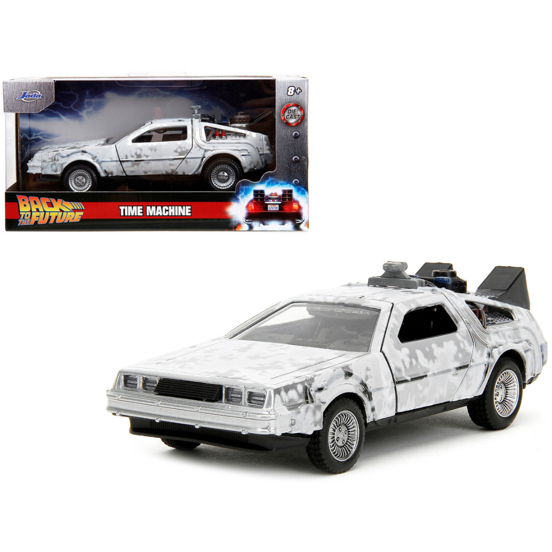 dmc-delorean-time-machine-frost-version-back-to-the-future-1985-1-32-diecast-model-car-by-jada