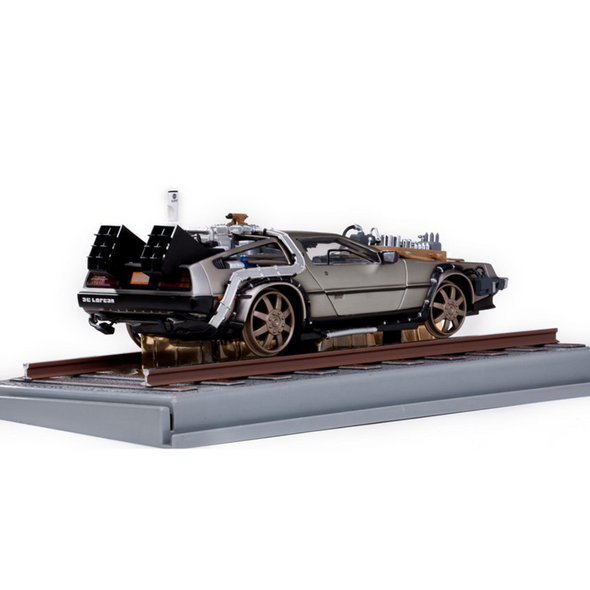 DMC DeLorean Time Machine Railroad Version "Back to the Future: Part III" (1990) 1/18 Diecast Model Car by Sun Star