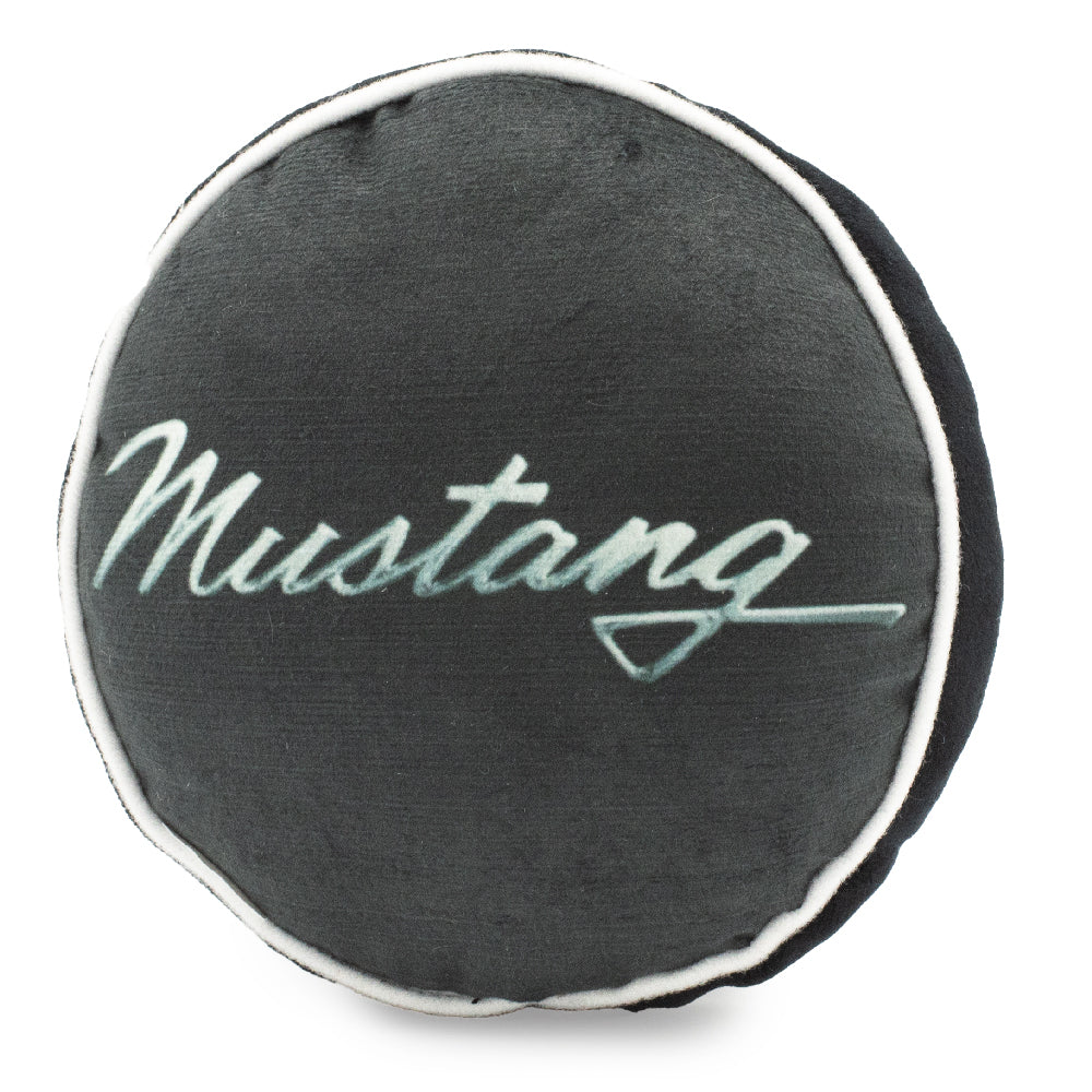 Ford Mustang Tri-Bar Logo Round Dog Toy Plush Squeaker