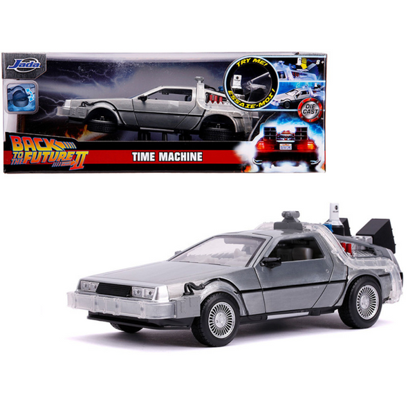 DeLorean Time Machine (Flying Version) "Back to the Future: Part II" (1989) 1/24 Diecast Model Car by Jada