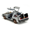 DeLorean (Train Wheel Version) with Lights "Back to the Future Part III" (1990) Movie Series 1/24 Diecast Model Car by Jada