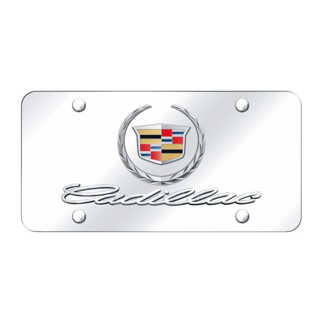 dual-cadillac-logo-license-plate-chrome-on-mirrored-1