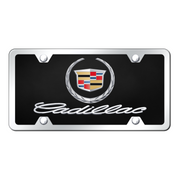 dual-cadillac-logo-license-plate-kit-chrome-on-black