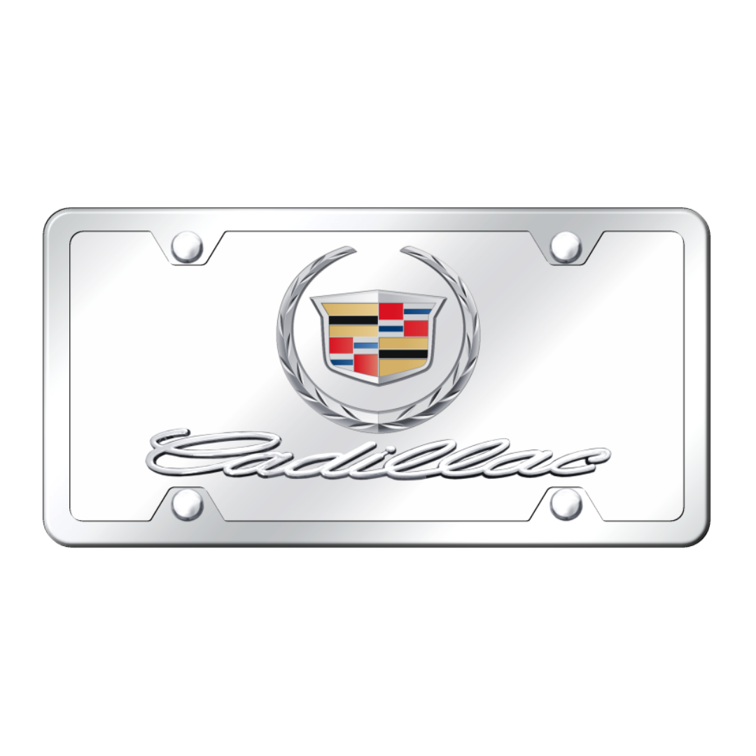 dual-cadillac-logo-license-plate-kit-chrome-on-mirrored