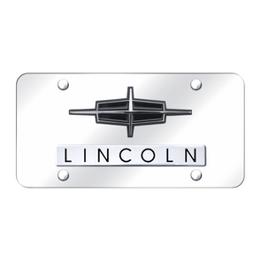 Dual Lincoln License Plate - Chrome on Mirrored