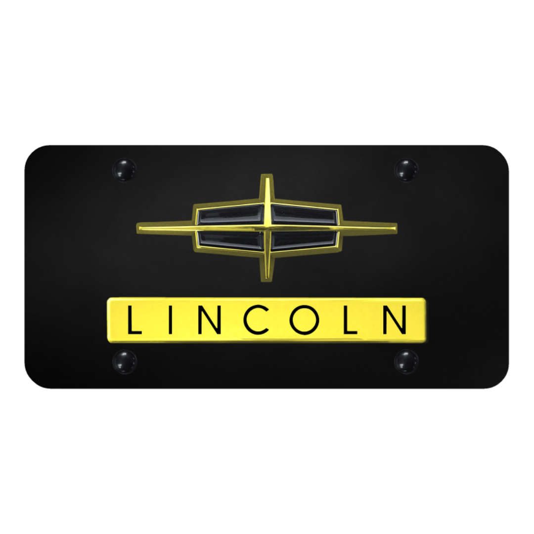 dual-lincoln-license-plate-gold-on-black