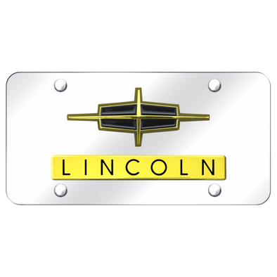 dual-lincoln-license-plate-gold-on-mirrored