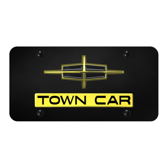 dual-town-car-license-plate-gold-on-black