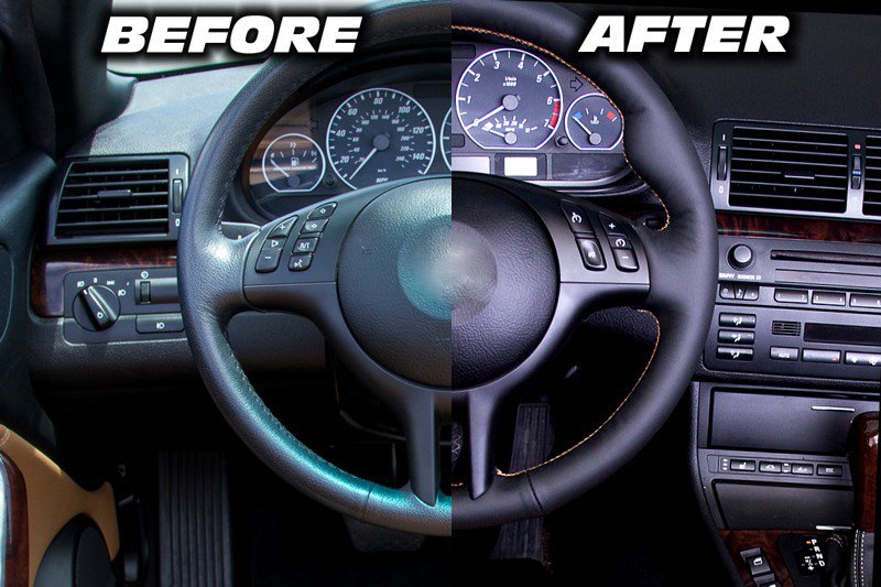 1996-03 BMW 5-series steering wheel cover - 3-spoke