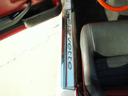 C3 Corvette Doorsills Polished Stainless w/Carbon Fiber 2Pc 1978-1982 - [Corvette Store Online]