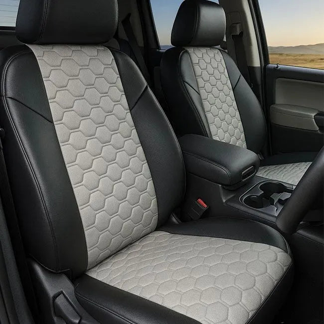 Custom Fit Classic Car & Truck Seat Covers for Mustang, C10, Bronco, Firebird & CJ7 – Faux Leather Honeycomb Quilted | Made in USA