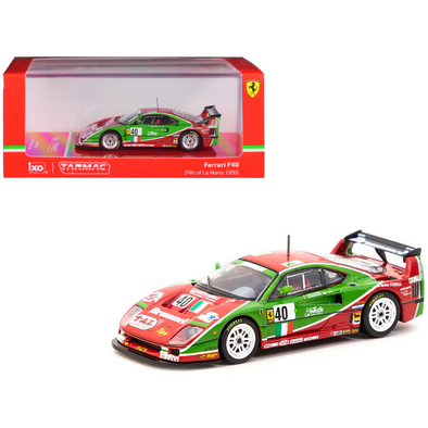 Ferrari F40 #40 Anders Olofsson - Luciano Della Noce - Tetsuya Ota "Ennea SRL" 24 Hours of Le Mans (1995) 1/64 Diecast Model Car