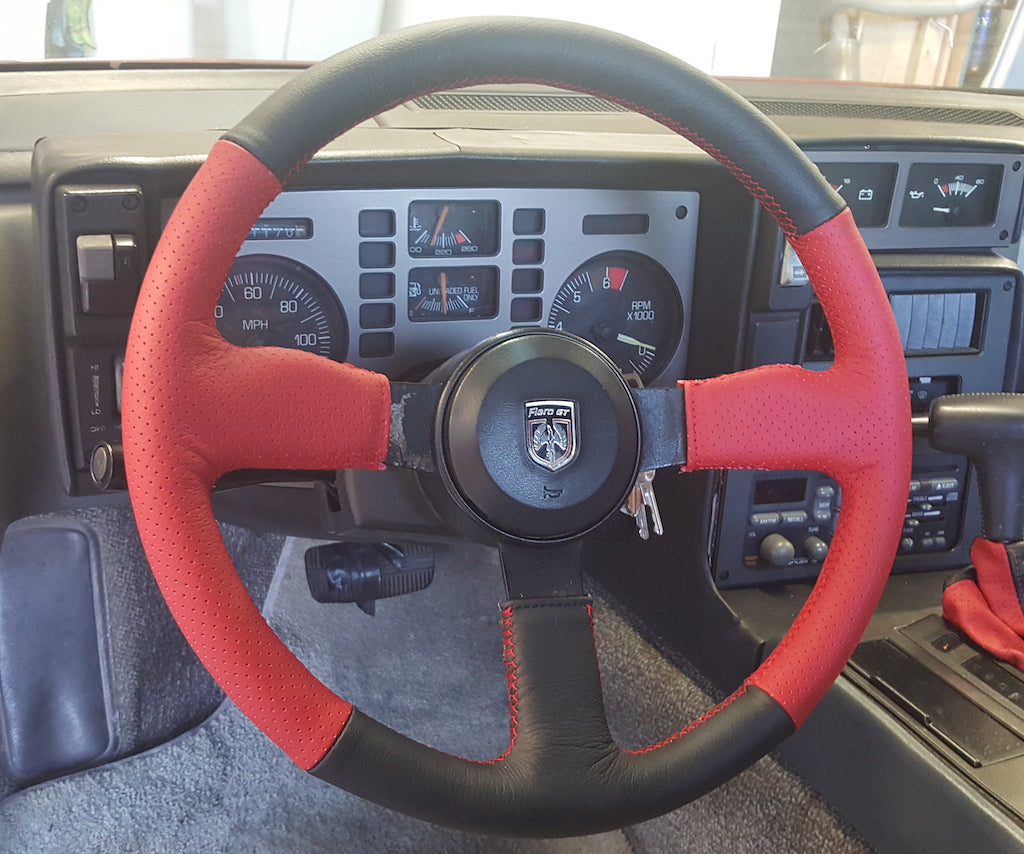 1984-88 Pontiac Fiero steering wheel cover - 3 spoke GT
