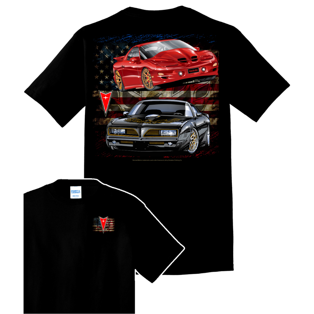 Firebird Americana 100% Cotton T-Shirt – True American Muscle (Black)