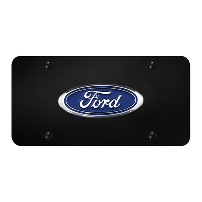 ford-license-plate-chrome-on-black