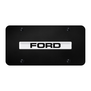 ford-name-license-plate-chrome-on-black
