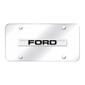 ford-name-license-plate-chrome-on-mirrored
