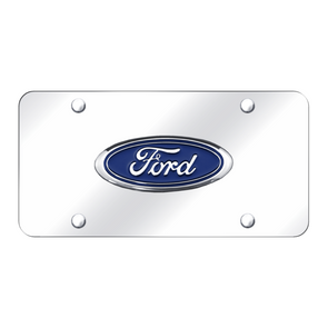 Ford License Plate - Chrome on Mirrored