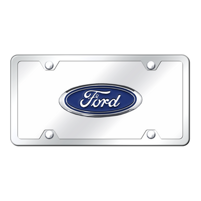 Ford Plate Kit - Chrome on Mirrored