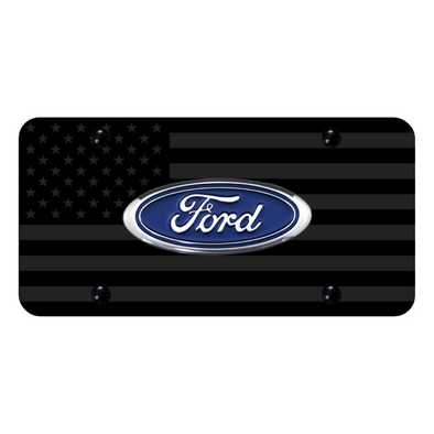 Ford License Plate - UV Subdued Flag