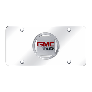 GMC License Plate - Chrome on Mirrored
