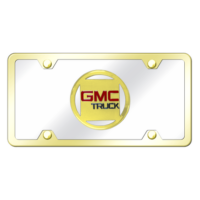 GMC License Plate Kit - Gold on Mirrored