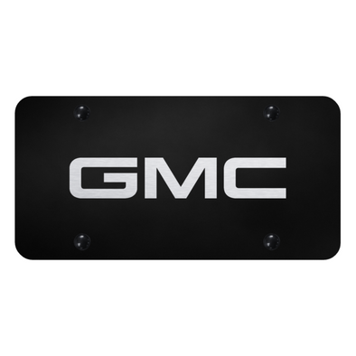 GMC License Plate - Laser Etched Rugged Black