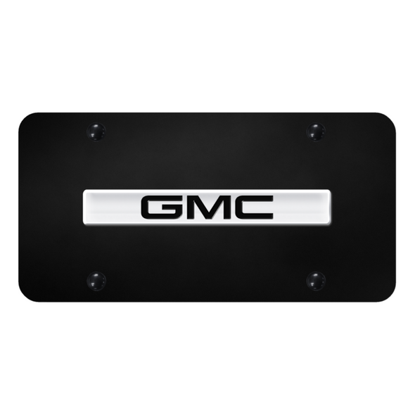 GMC Script License Plate - Chrome on Mirrored