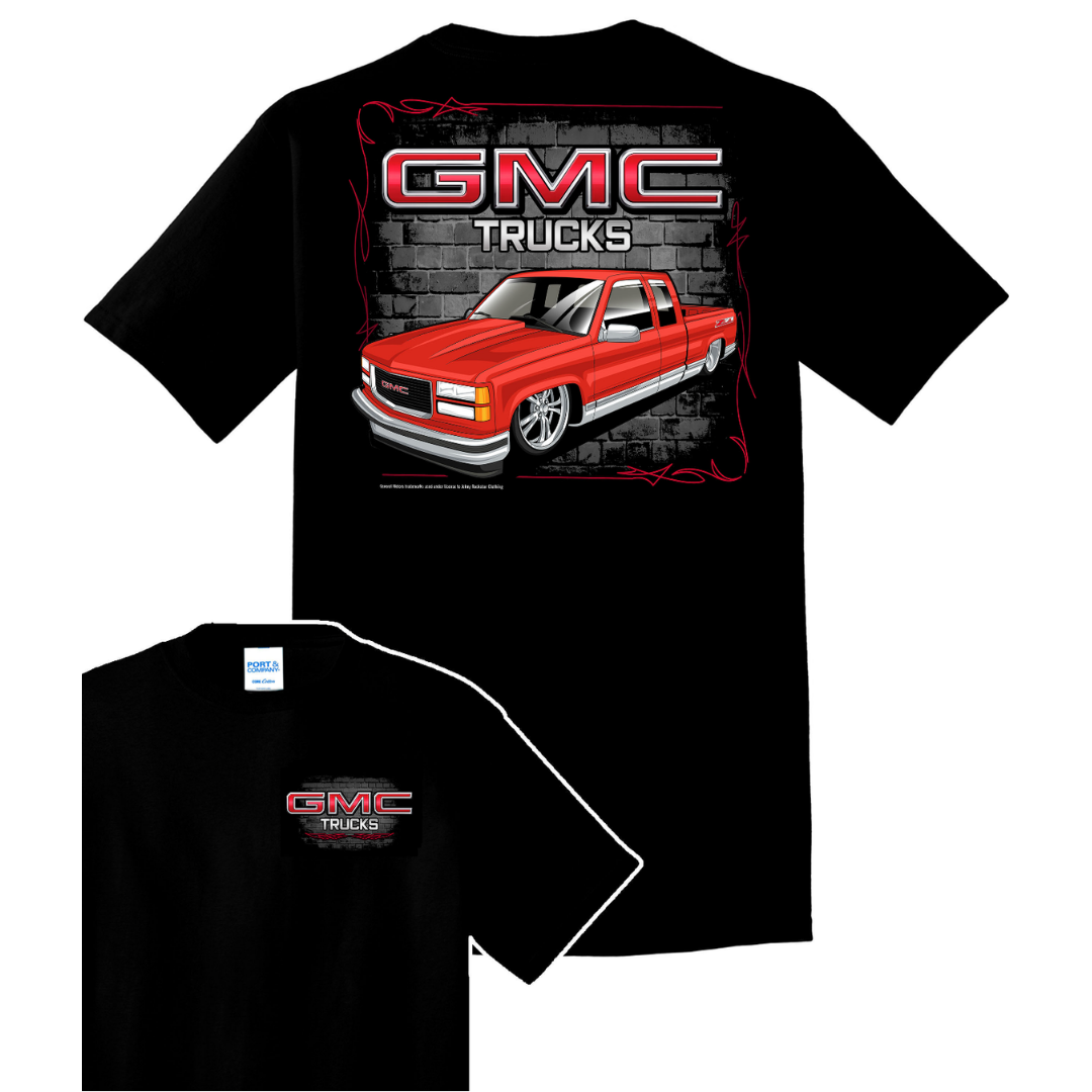 GMC OBS 100% Cotton T-Shirt – Classic OBS Truck (Black)