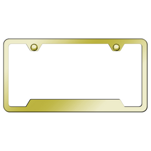 Gold License Plate Frame - Stainless Steel