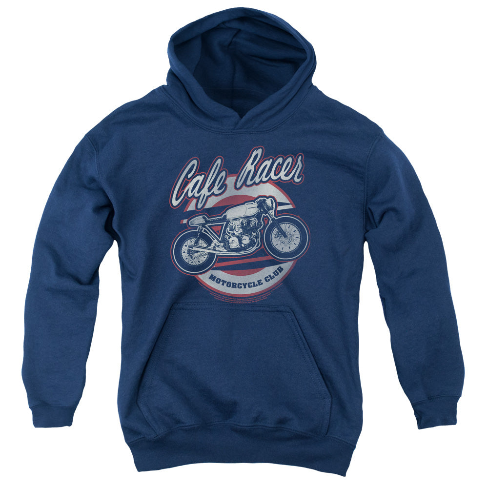 Honda Cafe Racer-Youth Hooded Sweatshirt-Navy