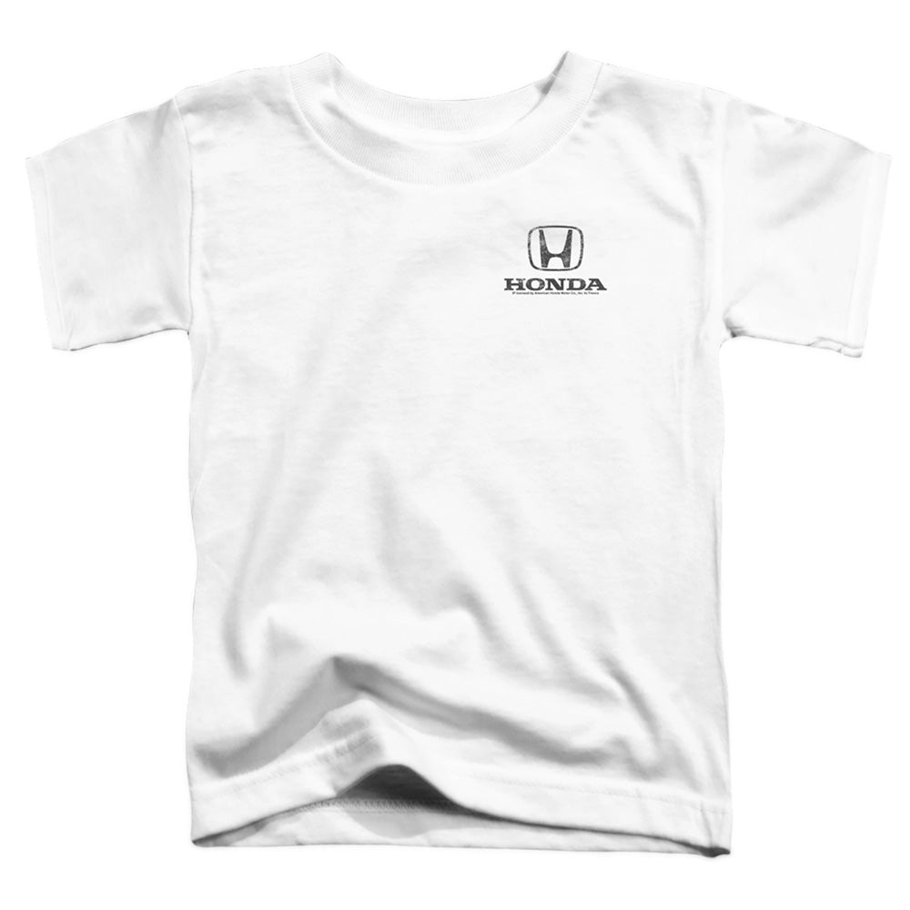 Honda Distressed Left Chest Logo-Toddler Short Sleeve-White
