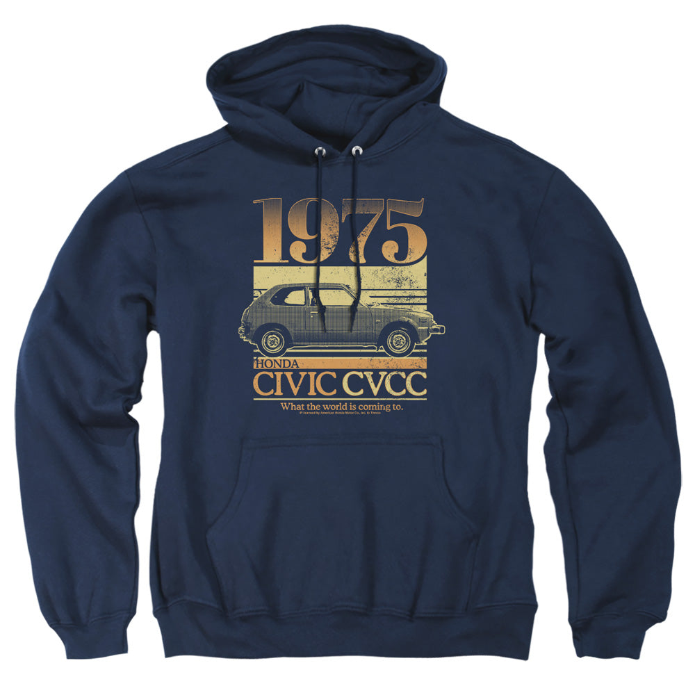 Honda Civic, What The World Is Coming To-Adult Pullover Hoodie-Navy