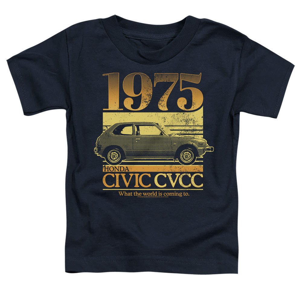 Honda Civic, What The World Is Coming To-Toddler Short Sleeve-Navy