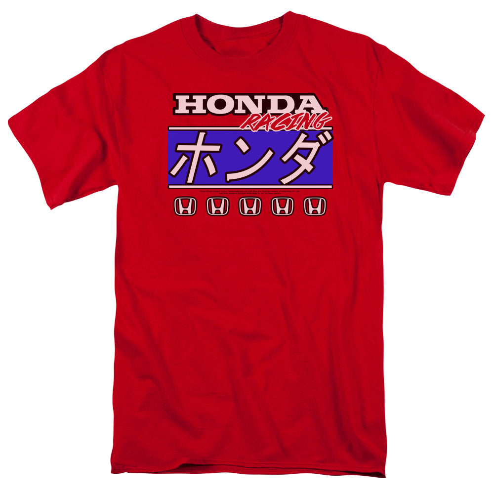 Honda Kanji Racing-Adult Regular Fit Short Sleeve-Red
